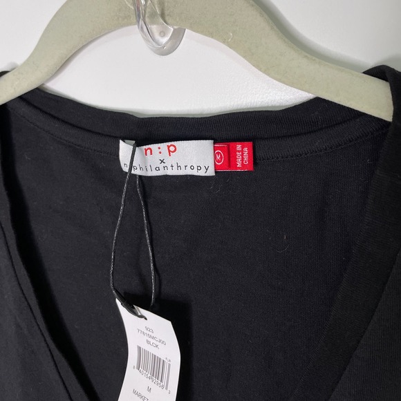 NWT n : philanthropy Women's T-shirt Dress Black Medium - Picture 5 of 6